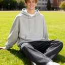 Plaid&Plain Men's Hip Hop Baggy Jeans Casual Wide Leg Y2k Skateboard Vintage Denim Pants Streetwear (Black)