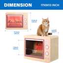 FluffyDream Oven Cat Scratcher Board - Durable Lounge Bed for Cats - Indoor Scratch Pad & Play House - Corrugated Toy for Cat Birthday - 17.3L*13.4W*9.1H