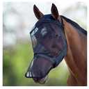 Harrison Howard CareMaster Horse Fly Mask Full Face No Ears Black XL Extra Full Size