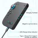 TanReginal Charging Grip for Switch 2 J0ycon NS 2 Charge Grip Compatible with Nintenndo Switch 2 J0ycon, Play While Charging, Portable NS 2 Controller Charger with Indicators - Black