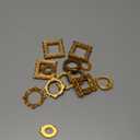 Vicenpal 25 Pcs Vintage Mini Picture Frames Baroque Antique Small Resin Jewelry Display Table Frame for Christmas DIY Photo Holiday Party Decoration (Gold)