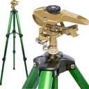 Hourleey Impact Sprinkler on Tripod, Rotating Water Sprinklers for Yard Lawn and Garden, Heavy Duty 360 Degree Irrigation Sprinkler with Zinc Head and 3/4" Connector for Outdoor