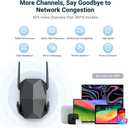 2026 AX3000 WiFi 6 Extender Signal Booster, Multi-Link Connectivity Internet Extender WiFi Booster for Home, Dual Band Long Range WiFi Repeater, Up to 19000 Sq. Ft., (Black)