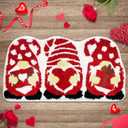 Hexagram Valentines Day Bathroom Rug, Valentines Day Bathroom Decor, Gnomes Bath Mat Decorations, Farmhouse Soft Non Slip Washable mat 16x31 Inches