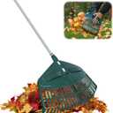 ORIENTOOLS 69" Adjustable Leaf Rake with 5-Section Handle, 26-Tine Durable Plastic Head, Dual-Use Design Converts to Leaf Scoops, Lightweight Yard Rake for Lawns, Grass, Shrubs & Garden Cleanup