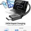 Silkland USB C to USB C Cable 240W, 40Gbps USB 4 Cable [USB-IF Certified] for Thunderbolt 4, 8K/Dual 4K USB C Video Cable Compatible for MacBook, Mac mini, iPhone 17/16, SSD, Monitor, 3.3FT