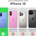 Magnetic for iPhone 16 Case, Compatible with Magsafe, Suction Cup Phone Mount, [2 Screen Protectors][Camera Lens Protector] Silicone Shockproof Protective Slim Phone Cover 6.1", Neon Yellow