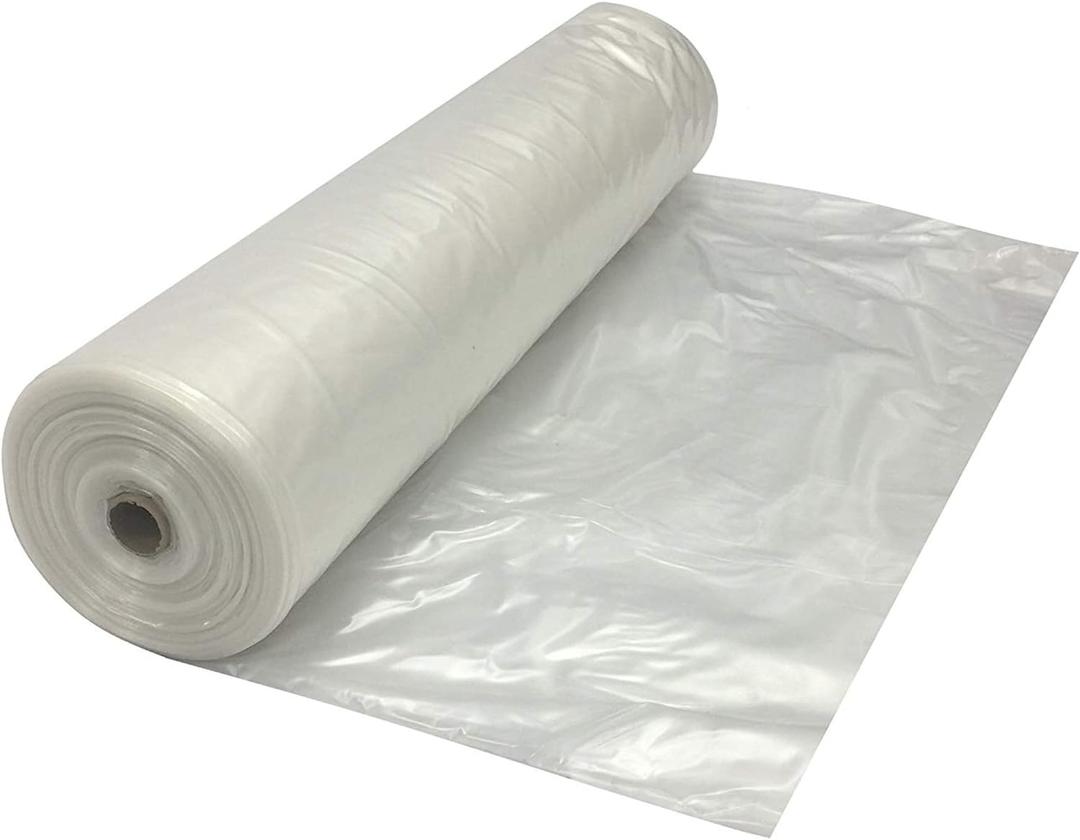 Farm Plastic Supply - Clear Plastic Sheeting - 10 mil - (10' x 100')  Clear Plastic Roll for Spray Barrier, Construction Plastic Sheeting, Roll of Plastic Sheeting Heavy Duty, Thick Plastic Sheeting