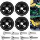 AM125172 Plastic Deck Gauge Wheel Kit 4PCS, Compatible with John Deere 48", 54", 60", 62“, 72" Deck Lawn Mower