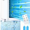 Amazon.com: NOMEY 28in Portable Air Conditioners w/Remote, Evaporative Air Cooler w/ 12H Timer for Auto-off, 4 Modes & 4 Speeds, Waterless Alert ...