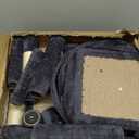 Heybly Cat Tree with Toy, Cat Tower Condo for Indoor Cats, Cat House with Padded Plush Perch, Cozy Hammock and Sisal Scratching Posts, Smoky Gray HCT004SG (43.3 inch)