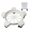 CNQLIS 5 Gallon Bucket Dolly with 5 Swivel Swivel Wheels,75 lbs, Car Wash Bucket Wheels No Tip or Spilling for Car Washing Garage Construction Flowerpot, White 