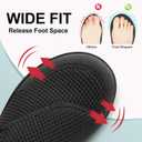 LeIsfIt Mens Wide Diabetic Shoes Adjustable Barefoot Walking Shoes Breathable Zero Drop Sneakers for Wide Width Arthritis Edema Feet (Black), 46