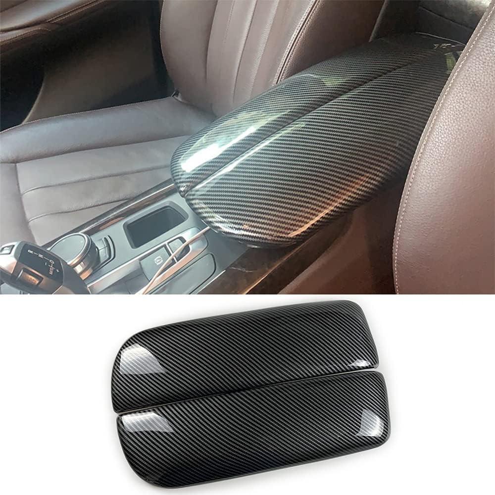 for BMW X5 X6 F15 F16 ABS Carbon Fiber Color Car Interior Center Armrest Box Cover Console Box Storage Box Trim Covers (X5 F15 F85 2014-2018 / X6 F16 F86 2015-2019)