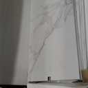 Wolawu Ladder Shelf 6 Tiers Marble White Modern Bookshelf Open Tall Wall Mount Bookcase Standing Leaning Wall Shelves Industrial Decorative Living Room Bed Room (1 PC 23.6IN)