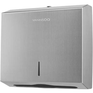 Commercial Paper Towel Dispenser Wall Mount Bathroom, 250 C Fold / 300 Multifold Stainless Steel Paper Towel Holder Hand Towel Dispenser Toilet Paper Dispenser Home (Brushed)