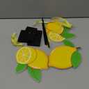 3 Pcs Summer Standing Wooden Lemon Tabletop Home Decor Lemon Wood Table Sign Rustic Wooden Tabletop Centerpiece Fresh Lemonade Tall Standing Block Decorations for Farmhouse Rustic Kitchen