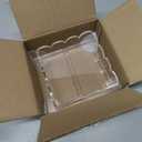 Scalloped Acrylic Tray, 5" x 5" Clear Acrylic Tray with Drawer for Insert Needlepoint, Customizable Photos, Art, Fabric, Napkin, Jewelry Organizer, Modern Desk Decor Gift