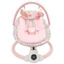 Baby Swing for Infants, Electric Baby Swing with Bluetooth, Portable Infant Swing with 5 Speeds, 10 Lullabies, 5-Point Harness & Remote Control, for Newborns Infants Indoor Outdoor Use (Pink)