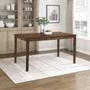 Lexicon 55.5" Dining Table for 4, Modern Rectangular Dining Room Table, Wood Dining Table, Modern Wood Table with Solid Wood Leg for Kitchen/Dining/Living Room, Easy Assembly, Chestnut