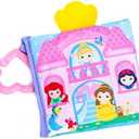 Kids Preferred Disney Baby - Disney Princess Soft Book with Teether Toy & Crinke Pages - Picture Book for Newborns