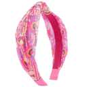 Canitor Knot Headbands for Girls Hair Accessories Sequin Glitter Hair Bands diademas para nias Hot Pink