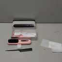 Go Brush Pro - Cordless Hair Straightener Brush Portable Comb for Travel, USB Charging, Fast Heating, with LCD Display (Pink)