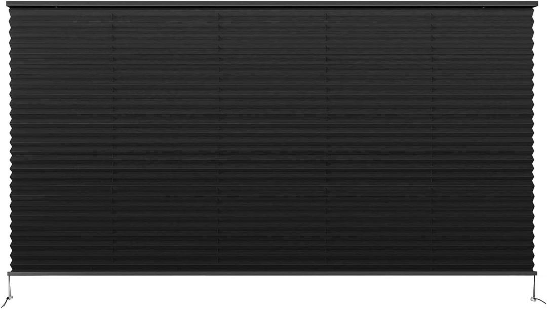 Dulepax RV Blinds,RV Pleated Shades,RV Blinds Pleated Shades, 62" W x 32" L Black RV Window Shades,Camper Blinds,RV Window Blinds for RV Camper Travel Trailers Motorhome's Window
