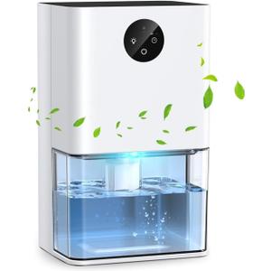 Dehumidifier, 1500ML (50 OZ) Small Dehumidifier for Home (300 Sq. Ft), Quiet with Auto Shut Off, for Bedroom, RV, Closet