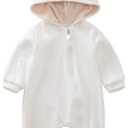 Newborn Baby Boy Girl Romper Cotton Cute Bunny Long Sleeves Zipper Hoodie Infant Bodysuits Jumpsuit Outwear, 59