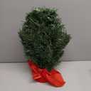 2' Pre-Lit Northern Spruce Christmas Tree with Red Cloth Base  Artificial Holiday Decoration for Home, Table & Mantel (Pack of 1)