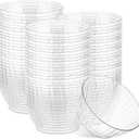 PLASTICPRO 200 Pack Small Plastic Bowls Crystal Like 6 oz Bowls Elegant Bulk Pack Clear Plastic Bowls for Party and Occasions