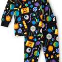The Children's Place unisex-baby And Kids, Sibling Matching, Holiday Pajama Sets, Cotton (4T, Allover Halloween Candy)