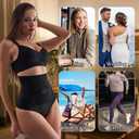 2 PCS Thong Shapewear with Tummy Control for Women, High Waisted Body Shaper Underwear Seamless Shapewear (S)