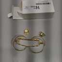 Honoson Bulb Lamp Shade Light Bulb Clip Adapter Includes Finial and Lampshade Levellers for Replacement (Golden)