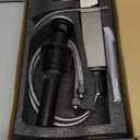 LUFG Bathroom Faucets Brushed Nickel Waterfall Bathroom Sink Faucet Modern Single Handle Bathroom Faucet for 1 or 3 Hole Mxier Tap Washbasin Faucet with Deck, Popup Drain and Supply Hoses