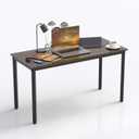 Anivia Small Computer Desk for Gaming Study Home Office Desk for Writing Dining Wooden Table, 39.37", Teak