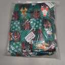 ANGELGGH Family Matching Christmas Onesie Pajamas, Vacation Cute Printed One Piece Pajamas, Xmas Hooded Holiday Sleepwear (Medium, Green Plaid Santa)