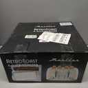 Roter Mond Toaster 4 Slice Retro Stainless Steel with Extra Wide Slots Bagel, Defrost, Reheat Function, Dual Independent Control Panel, Removable Crumb Tray, 6 Browning Levels, Pink