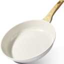 GiPP Ceramic Nonstick Frying Pan - 12 Inch Healthy Non-Toxic Non Stick Skillet Omelette Pans, Induction Compatible Chef Pan, PFAS & PFOA-Free, Dishwasher Safe, Stay Cool Handles (White)