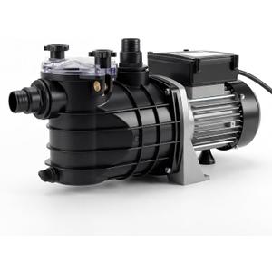 Garvee in/Above Ground Pool Pump High Flow Self Primming Swimming Pool Pump, 115V High Efficiency Pump for Above Ground Pools Pond Hot Tubs Spas, 7FT Power Cord, Quiet Operation (3/4 HP, 2641 GPH)