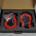 D Ring Shackles, 3/4" Separate Shackles with 7/8" Pin, Heavy Duty Recovery Shackle 57320lbs Break Strength, 4x4 Off-Road Recovery Towing Winch Shackles for Trucks, Red Red 2-Pack