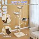Modern Cat Tree 73" Tall, Scratching Tower for Multiple Small Large Cats with Scratching Post, Multi-Level Luxury Cat Condo