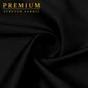 Hybrid & Company Womens Hyper Ultra Stretch Comfy Skinny Leg 3 Button Wide Waist Work Casual Pants (Black)