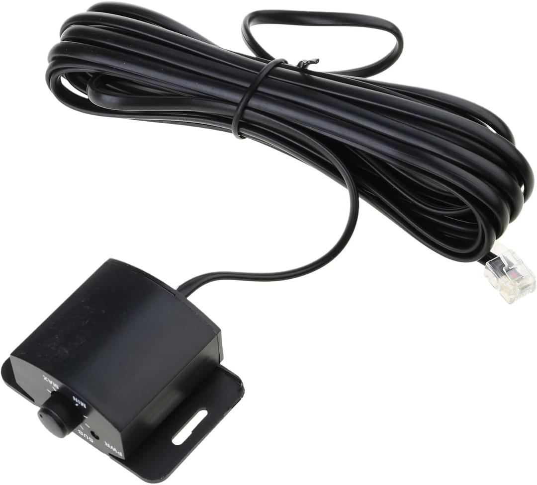 Universal Bass Control Knob, Bass Volume Knob with Extension Cable for Car Amplifier, Bass Knob for Car Amplifier 4 Pin