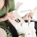 3 x Small Photo Album Self Adhesive White 30 Pages Scrapbook with Plastic Sleeves for 2x3 46 57 Polaroid Instax Mini Pictures Postcard, DIY Linen Cover Cute Albums for Baby Wedding kids Gifts,Beige