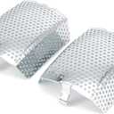 Americruise Motorcycle 1 Pair Chrome Front Caliper Brake Screen Inserted Covers Caliper Guards for Harley Touring, Road King, Electra Street Glide FLHT, FLHX & V-Road Models.
