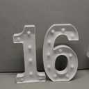 Pooqla 16th Birthday Decorations for Girls Boys, Large 12.6 in Tall Light Up Numbers for Sweet 16 Party Table Decor, Big Marquee Numbers for Girls 16th Birthday Gift Anniversary Decor, Cool White
