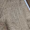 FRELISH DECOR Handwoven Jute Area Rug - 4x6 Feet Natural Yarn - Rustic Vintage Beige Braided Reversible Rectangular Rugs for Bedroom - Kitchen - Living Room - Farmhouse (4' x 6')