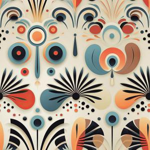 FLFK Boho Vintage Wallpaper Peel and Stick Removable Flower Shape Stripe Wall Mural for Living Room, Bedroom, Kitchen, Office, Apartment Decor 16"x128" 